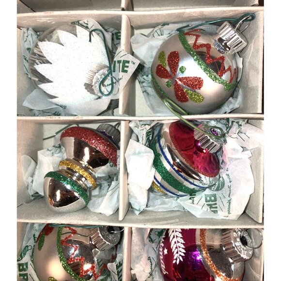 Christopher Radko Shiny Brite 12 Glass Christmas Tree Ornaments 2014 - Picture 5 of 12